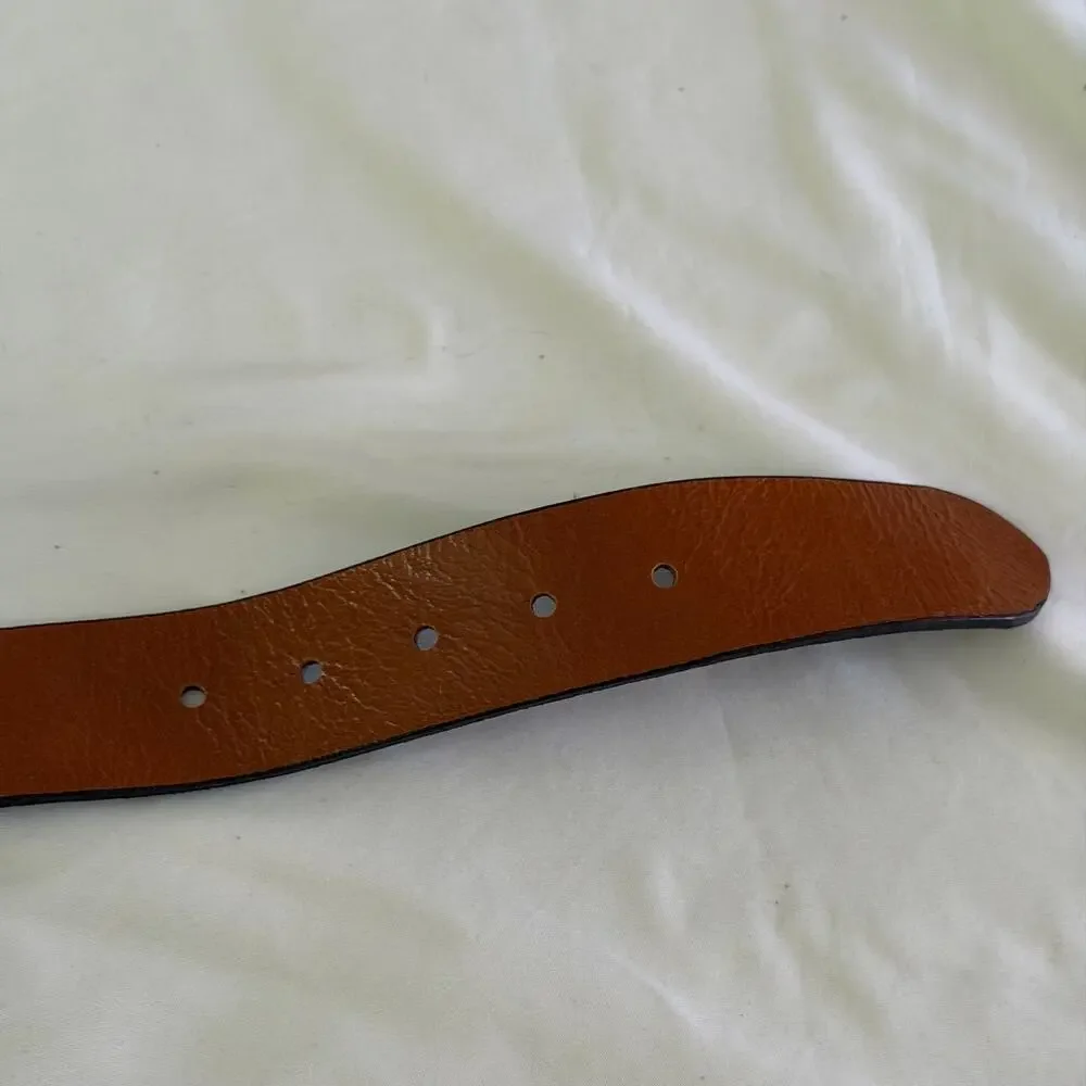 NWT Brown Genuine Leather Belt Men's 110cm